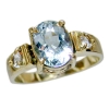 1.66 Carat Aquamarine Yellow Gold Ring