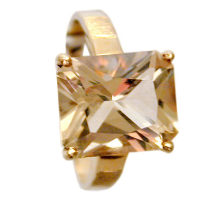 5.6 Carat Bytownite Octagon Gold Ring